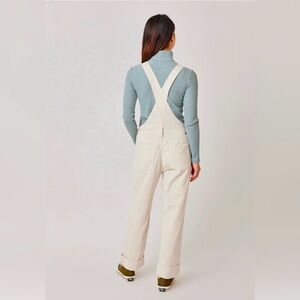 Carve Design Cream Corduroy Overalls